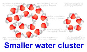 alkaline water has smaller water cluster