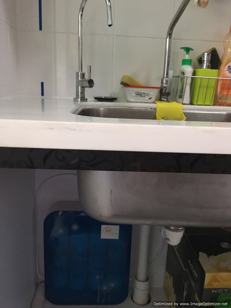 Under sink water purifier installation