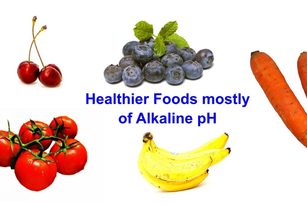 Alkaline water pH level is similar with most fresh fruits and vegetables
