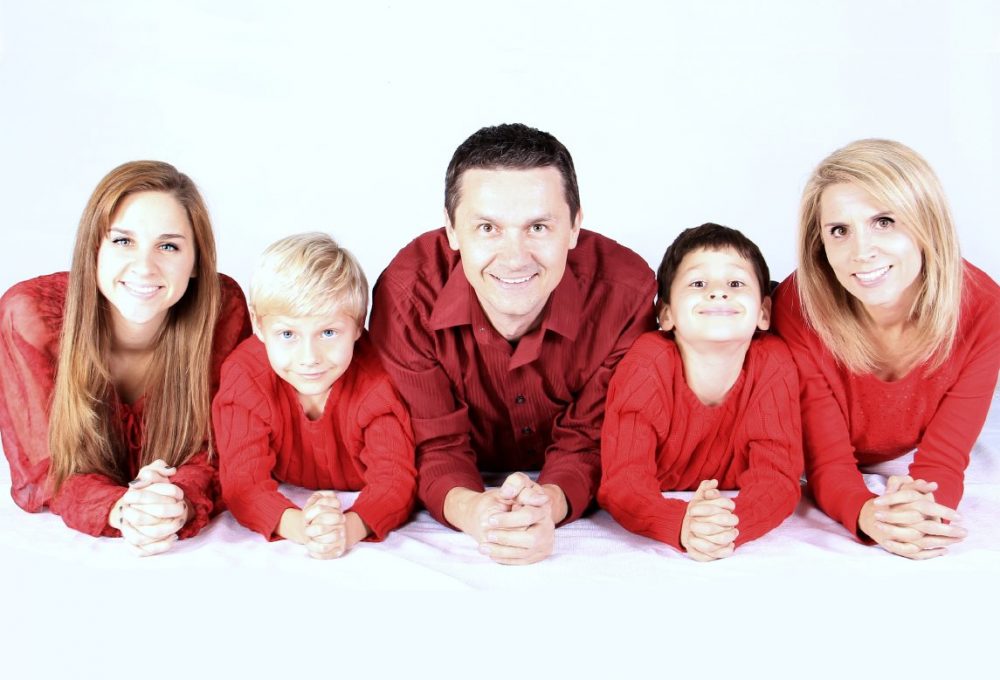 Health family living with healthy water